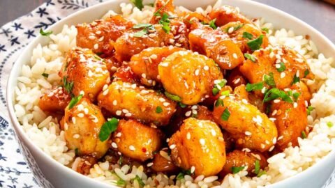 Home honey garlic chicken bites